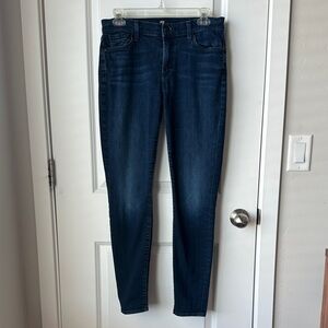 7 For All Mankind Gwenevere Dark Indigo Skinny Jeans